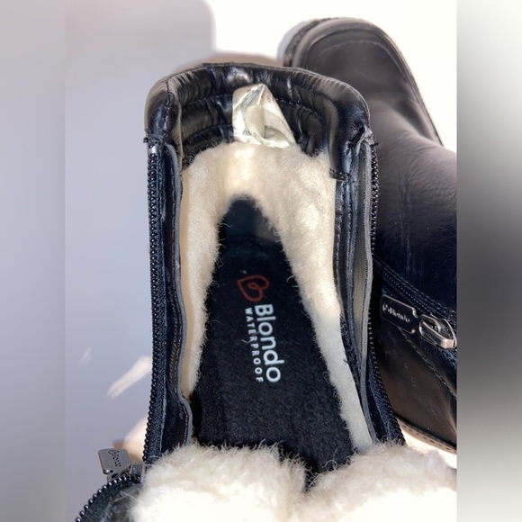 Women’s BLONDO AROSA black waterproof ANKLE‎ winter leather BOOTS size 5 (WIDE) - Picture 8 of 16